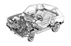 Peugeot 104 Coupé (1974) - Durchsichtszeichnung