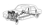 Peugeot 204 (1965) - mechanischer Aufbau
