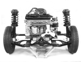 Peugeot 204 (1966) - Quermotor und damit Massenkonzentration auf die Vorderachse