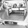Peugeot 204 Break (1966) – Bis zu 1500 Liter fassender Laderaum mit den markanten Gehäusen der hinteren Federbeine