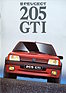 Peugeot 205 GTI - front page of the 1988 sales brochure