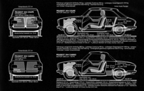 Peugeot 304 Coupé und 304 Cabrio (1970) – Abmessungen und Gewichte