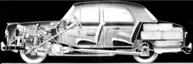 Peugeot 403 (1955) - Schnitt durch das neue Modell 403