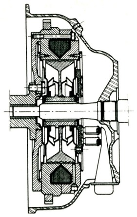 Peugeot 404 (1960) - automatische Kupplung System Jaeger - hier im Querschnitt
