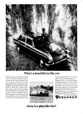 Peugeot 404 (1966) - Werbung in den USA im Jahr 1966 (engl.)