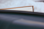 Peugeot 404 (1974) - komplette Sicht auf alle vier Ecken - hier die rechte hintere Ecke vom Fahrersitz aus gesehen