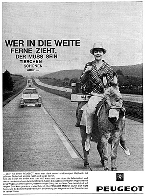 Peugeot 404 - Werbung in der Automobil Revue im Jahre 1963