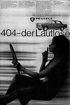 Peugeot 404 - Werbung in der Automobil Revue im Jahre 1963
