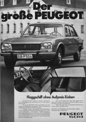 Peugeot 504 (1971) - Werbung - der grosse Peugeot