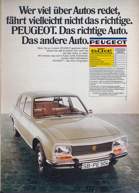 Peugeot 504 (1973) - Werbung - das richtige Auto