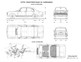 Peugeot 504 L (1974) - Abmessungen