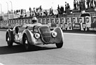 Image: Peugeot Darl'Mat 402 DSE (1937) at the veteran race before Le Mans 1973 - In the years 1937 and 1938 these Peugeot Darl'Mat were at the start and always reached places among the first 10!