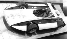 Pininfarina Sigma GP - Sicherheitsrennwagen, von der AR angeregt und inzwischen breit bekannt - am Genfer Automobilsalon 1974