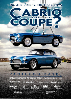 Plakat - Cabriolet oder Coupé? - Sonderschau im Pantheon 2025