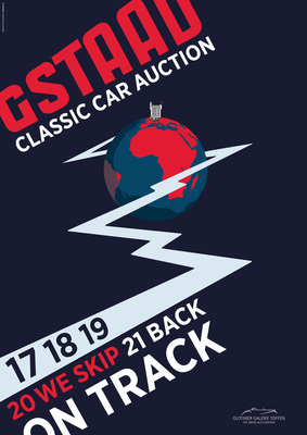 Plakat Gstaad-Versteigerung 2021 der Oldtimer Galerie