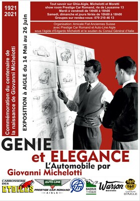 Bild: Plakat Michelotti Ausstellung Aigle 2022