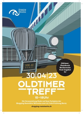 Plakat Oldtimer-Treffen Raststätte Würenlos 2023