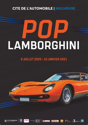 Bild: Plakat "POP Lamborghini" - Ausstellung im Museum Cité de l’Automobile 2020/2021