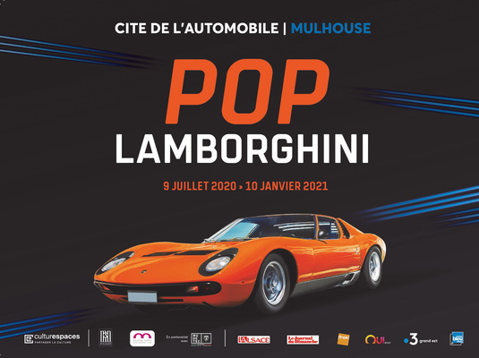 Image: Poster "POP Lamborghini" - Exhibition at the Cité de l'Automobile Museum 2020/2021