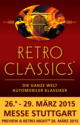 Poster Retro Classics Trade Fair Stuttgart from March 26 - 29, 2015