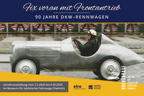 Plakat Sonderausstellung DKW-Rennwagen - Fahrzeugmuseum Chemnitz