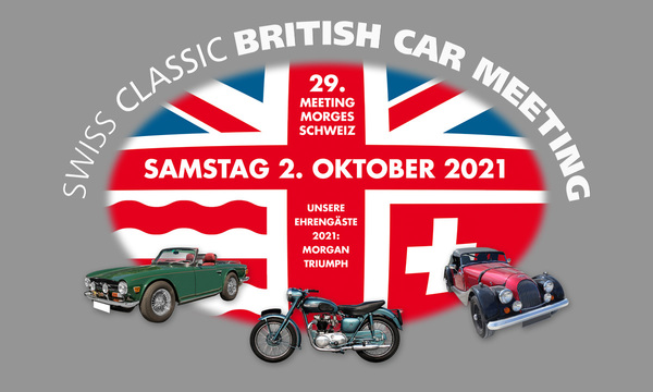 Poster Swiss British Classic Car Meeting Morges 2021