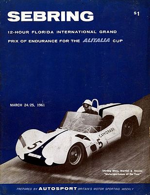 Plakat des 12 Stunden Rennen Sebring 1961