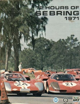 Plakat des 12 Stunden Rennen Sebring 1971