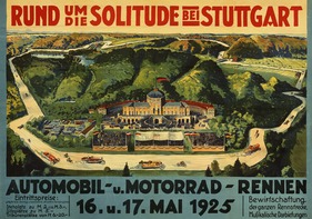 Plakat des Solitude-Rennens von 1925