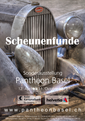 Bild: Plakat von der Sonderausstellung Scheunenfunde im Pantheon Basel 2015