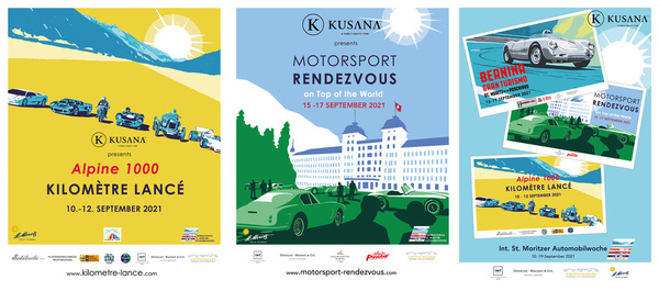 Posters for the St. Moritz Automobile Week 2021