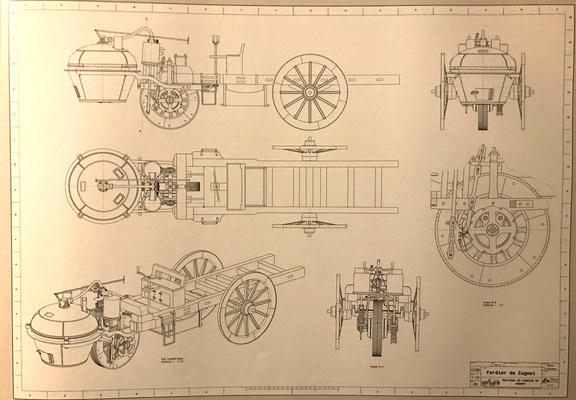 Bild: Plan des Fardier de Cugnot
