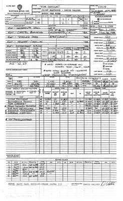 Planung und Reporting für den letzten Drehtag - aus dem Film "Pink Cadillac" von 1989