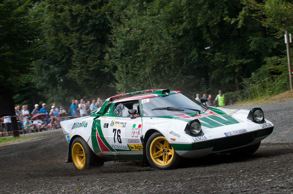 Platz 3 im Zuschauer-Voting: Lancia Stratos Gruppe 4 (1976) in der Gruppe der Markenmeister des Rallyesports ab 1968