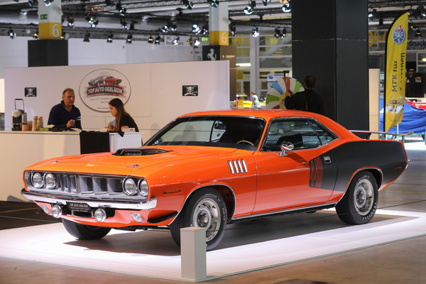 Plymouth Cuda 440-6 Barrel (1971) - auf dem Stand von Top Auto Oerlikon - Auto Zürich 2022