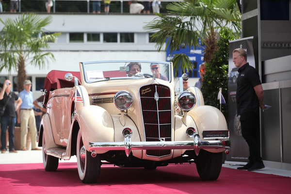 Plymouth Deluxe PJ Cabriolet Tüscher (1935) - als Lot 33 an der Versteigerung der Oldtimer Galerie auf dem Dolder am 16. Juni 2018
