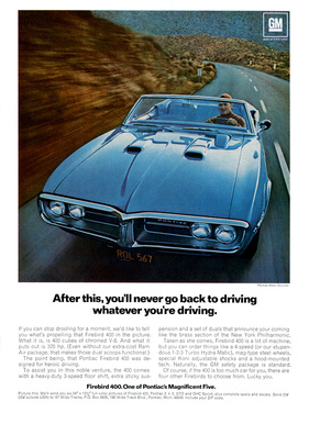 Pontiac Firebird 400 (1967) - in einer Zeitschriftenwerbung aus dem Jahr 1967