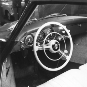 Porsche (1955) - Internationale Automobilausstellung (IAA) in Frankfurt 1955 - Lenkrad und Armaturenbrett