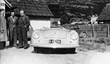 Image: Porsche 356 (1948) - The first sports car under the Porsche name is ready to drive on June 8, 1948 and reaches a top speed of 135 km/h