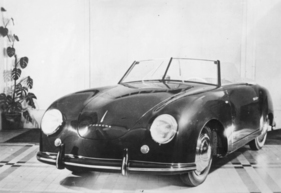 Bild Porsche 356/2 (Beutler) Cabrio 1949 bei Bernhard Blank in Zürich