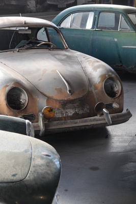 Porsche 356 A Carrera GS (1958) - in der Sonderaussstellung "Scheunenfunde" des Pantheons im Sommer 2015