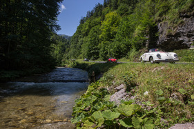 Porsche 356 A Speedster (1956) - mit Startnummer 075 an der Ennstal-Classic 2017