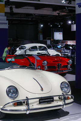 Porsche 356 Convertible D (1959) - mit Alfa Romeo 2600 Spider Touring und VW Käfer - 38. Auto Zürich 2025