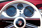 Porsche 356 Speedster 1500 (1955) - einfach ablesbare Instrumente, interessant die Öltemperatur-Anzeige mit Fahrenheit- und Celsius-Notation