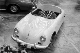 Porsche 356 Speedster (1956) - ausgestellt am Autosalon von Turin im Jahr 1956