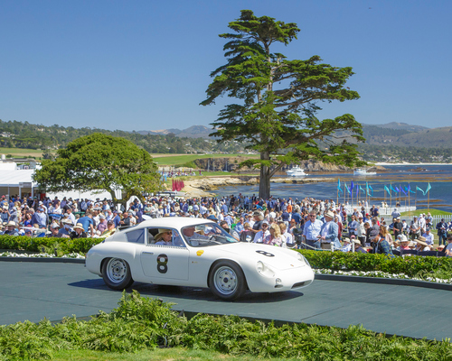 Porsche 356B 1600GS Carrera GTL Abarth Coupe (1960) - 3. Rang in der Klasse O-1 beim Pebble Beach Concours d'Elegance 2024