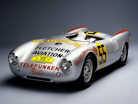Porsche 550 / 1500 RS Spyder (1954) Chassis 04 - Nummer #55 von Hans Herrmann an der Carrera Panamericana