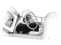 Porsche 550 (1955) - Cockpit-Sicht (grafisch)