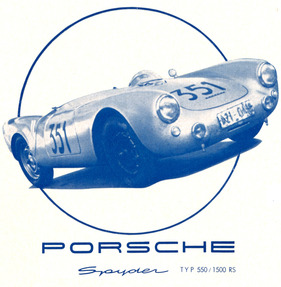 Porsche 550 (1955) - Illustration aus den Verkaufsunterlagen von 1955