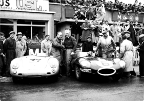 Porsche 550 (1955) - Porsche wird Indexsieger in Le Mans, Jaguar nimmt den Gesamsieg mit Porsche 550 (1955) - Porsche wird Indexsieger in Le Mans, Jaguar nimmt den Gesamsieg mit